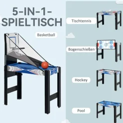 SPORTNOW Multigame Spieltisch B/H/L: ca. 45,5x76x91 cm