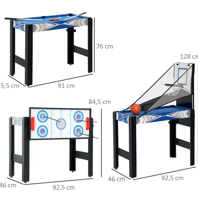 SPORTNOW Multigame Spieltisch B/H/L: ca. 45,5x76x91 cm
