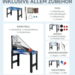 SPORTNOW Multigame Spieltisch B/H/L: ca. 45,5x76x91 cm