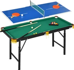 SPORTNOW Multispieltisch grün Stahl B/H/L: ca. 63x80x140 cm