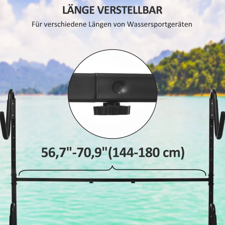 SPORTNOW Outdoor-Aktivitäten schwarz Edelstahl B/H/L: ca. 72,5x240x157 cm