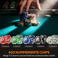 SPORTNOW Pokerset B/H/L: ca. 28x8x39,5 cm