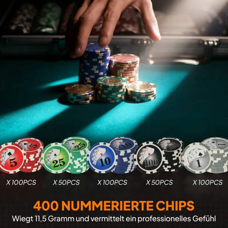 SPORTNOW Pokerset B/H/L: ca. 28x8x39,5 cm