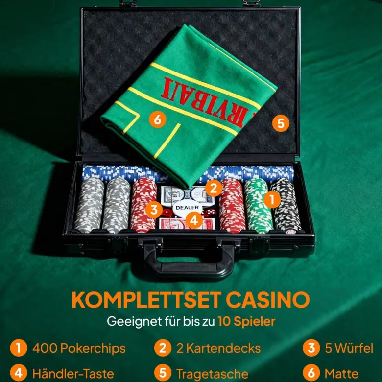 SPORTNOW Pokerset B/H/L: ca. 28x8x39,5 cm