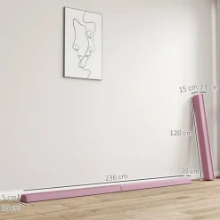 SPORTNOW Schwebebalken rosa Kunststoff B/H/L: ca. 15x6,5x236 cm