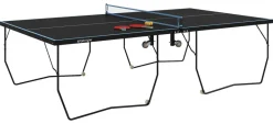 SPORTNOW Tischtennisplatte schwarz Stahl B/H/L: ca. 152,5x76x274 cm