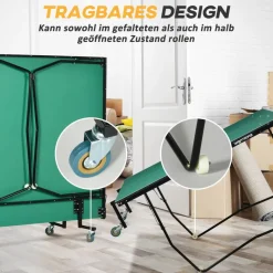 SPORTNOW Tischtennisplatte grün B/H/L: ca. 152,5x76x274 cm