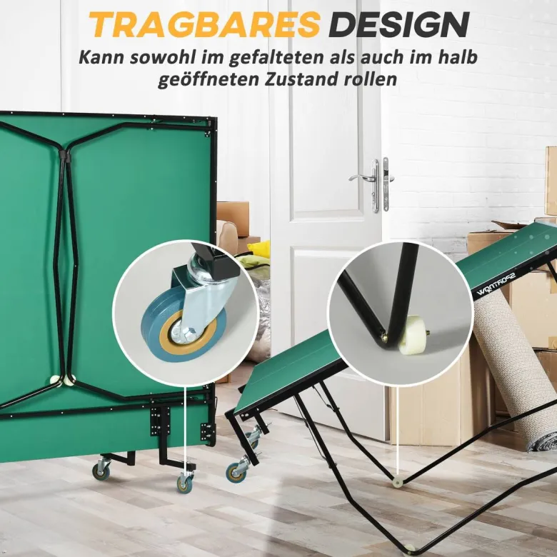 SPORTNOW Tischtennisplatte grün B/H/L: ca. 152,5x76x274 cm