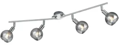 Spot Chrom Metall B/H/T: ca. 85x21x9 cm E14 4 Brennstellen