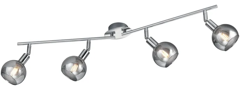 Spot Chrom Metall B/H/T: ca. 85x21x9 cm E14 4 Brennstellen