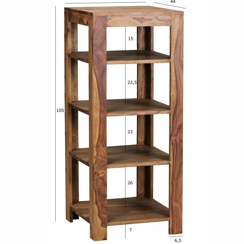 Standregal natur B/H/T: ca. 44x105x44 cm