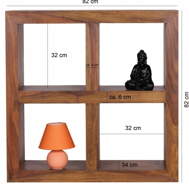 Standregal natur B/H/T: ca. 82x82x34 cm
