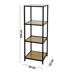 Standregal Sensation schwarz B/H/T: ca. 34x105x32 cm