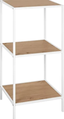 Standregal Tom weiß Eiche Nachbildung B/H/T: ca. 37x82,5x33 cm