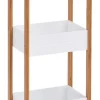 Standregal weiß Bambus B/H/T: ca. 28x74x20 cm
