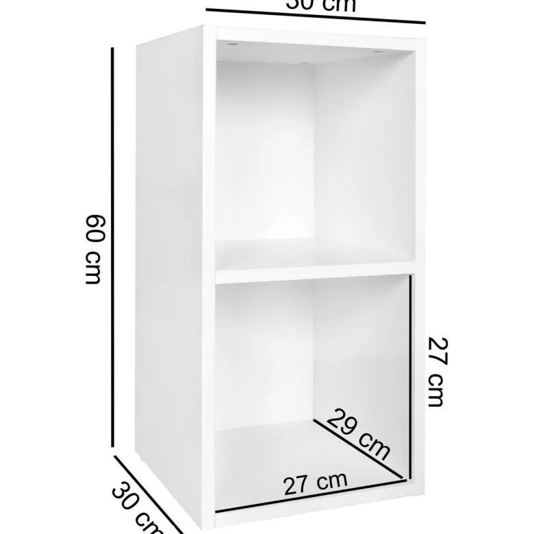 Standregal weiß B/H/T: ca. 30x60x30 cm