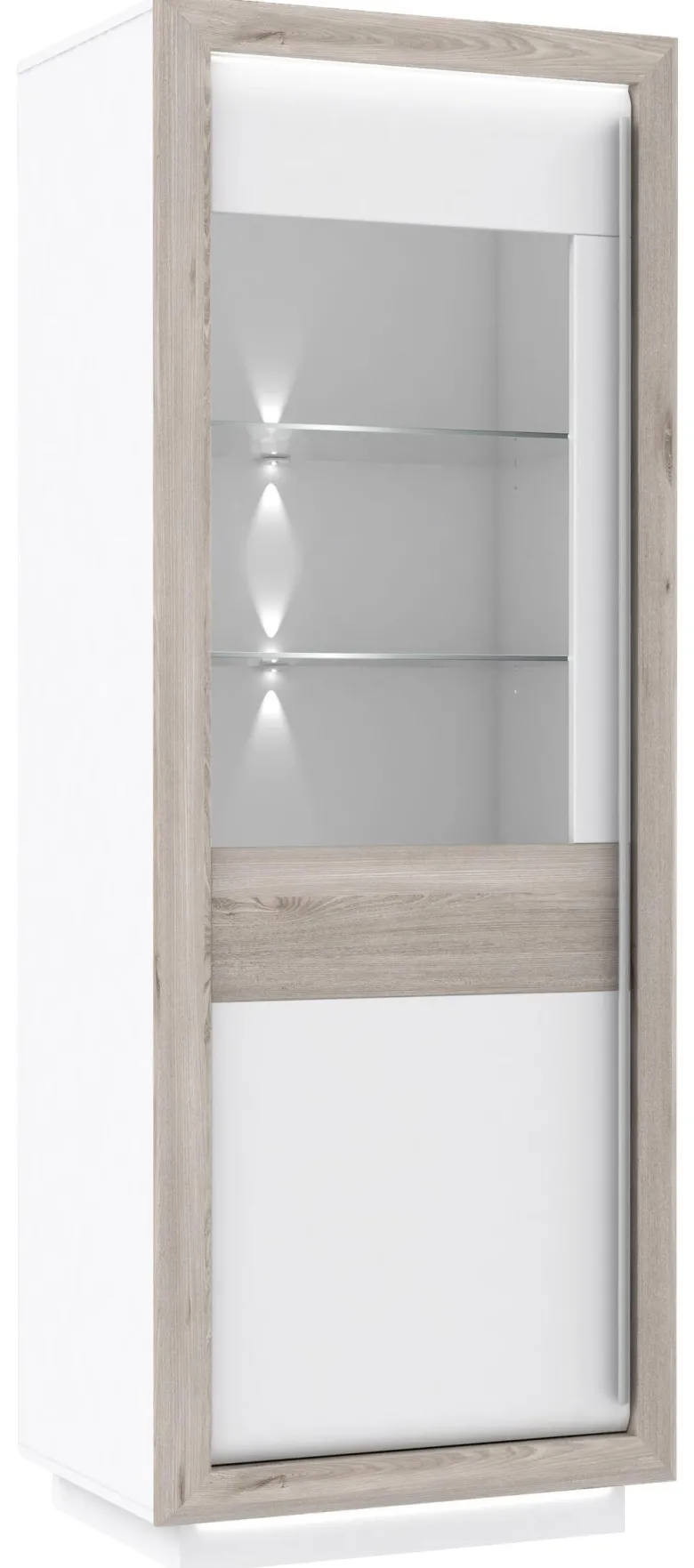 Standvitrine B/H/T: ca. 73,3x197x53 cm