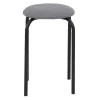 Stapelhocker Fred grau Stoff B/H/T: ca. 30x46x30 cm
