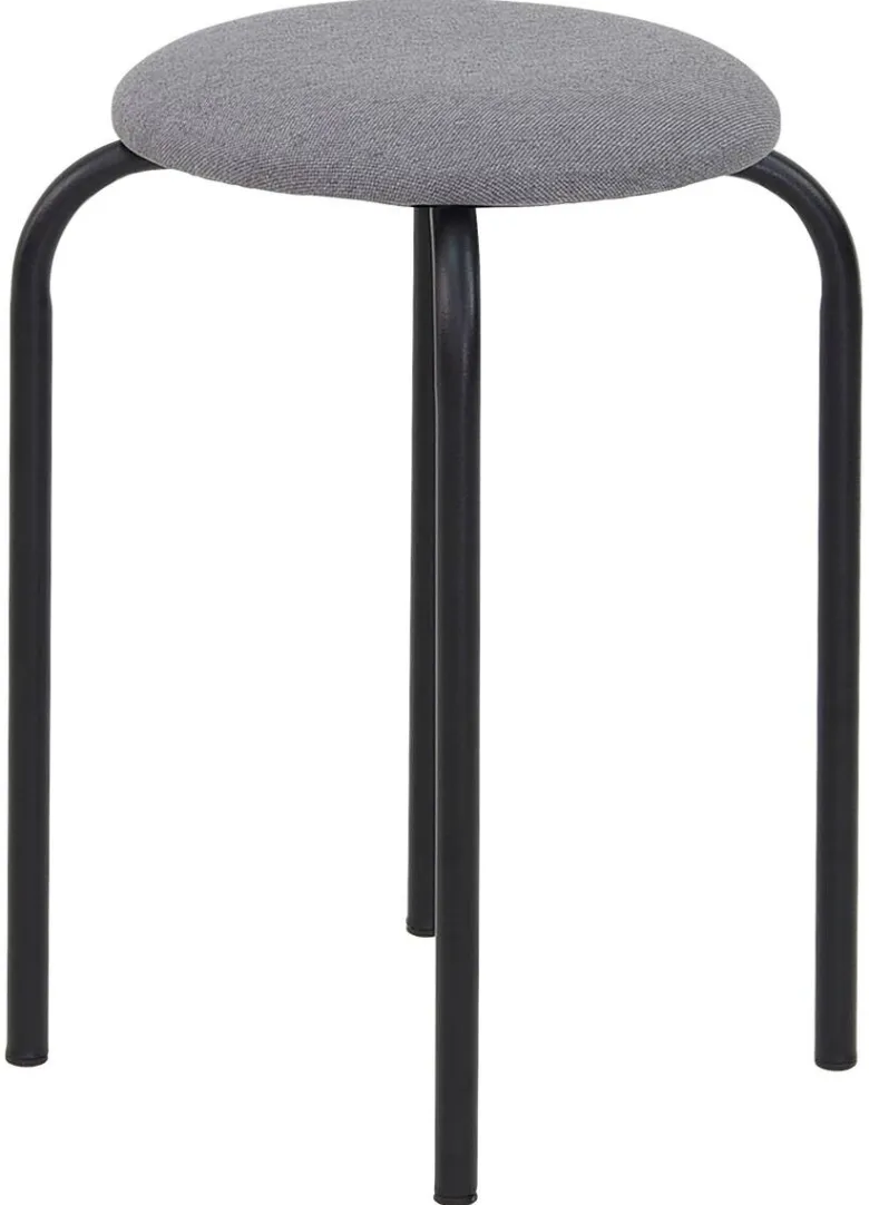 Stapelhocker Fred grau Stoff B/H/T: ca. 30x46x30 cm