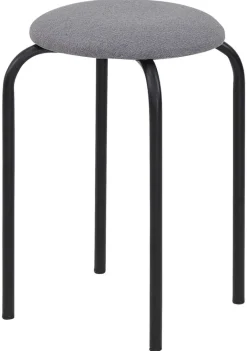 Stapelhocker Fred grau Stoff B/H/T: ca. 30x46x30 cm