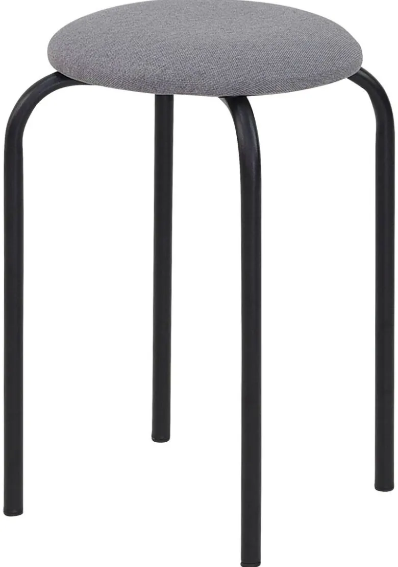 Stapelhocker Fred grau Stoff B/H/T: ca. 30x46x30 cm