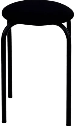 Stapelhocker Fred schwarz Stoff B/H/T: ca. 30x46x30 cm