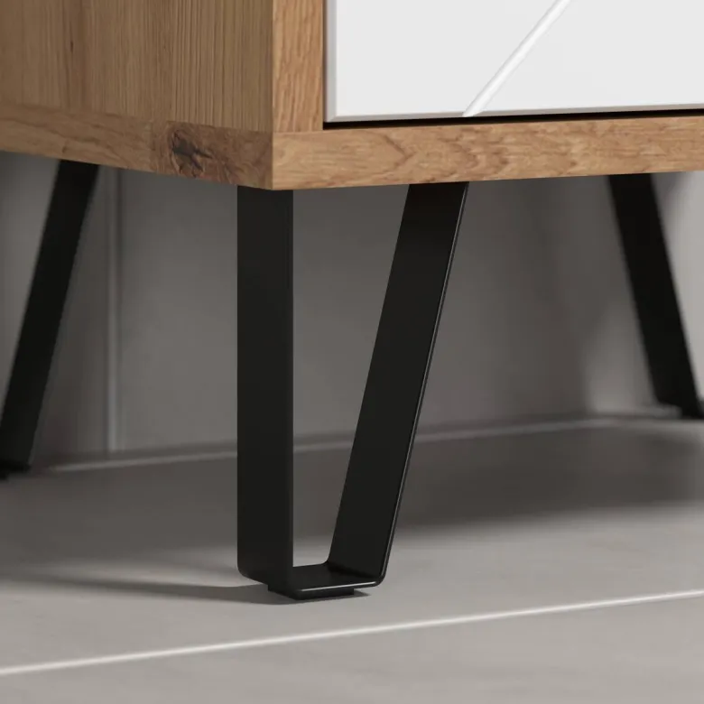 Stauraumelement Touch Eiche Artisan Nachbildung weiß matt B/H/T: ca. 36x79x29 cm