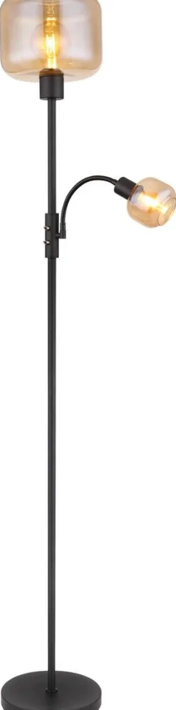 Stehlampe H/D: ca. 165x25 cm E27 2 Brennstellen