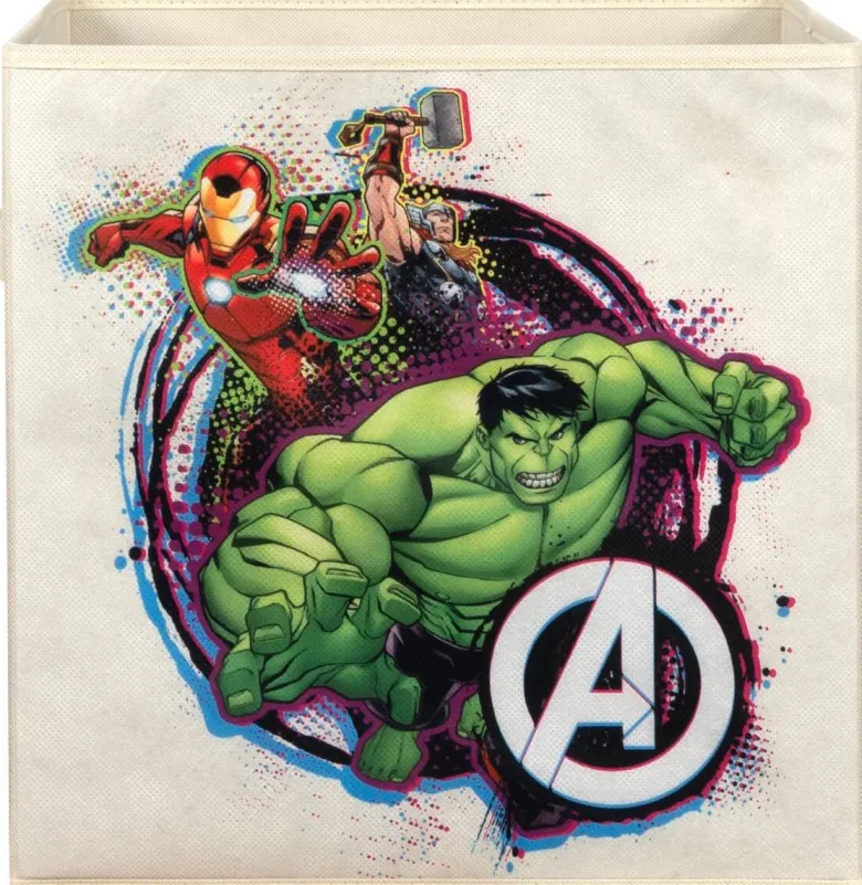 Stoffbox Avengers beige B/H/T: ca. 32x32x32 cm