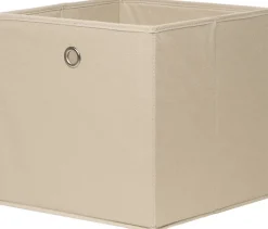 Stoffbox beige B/H/T: ca. 32x32x32 cm