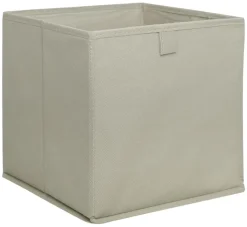 Stoffbox beige B/H/T: ca. 24x24x24 cm