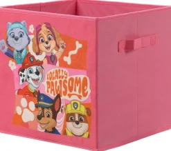 Stoffbox Totally Pawsome pink B/H/T: ca. 32x32x32 cm
