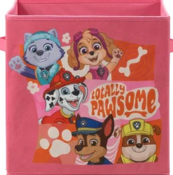 Stoffbox Totally Pawsome pink B/H/T: ca. 32x32x32 cm