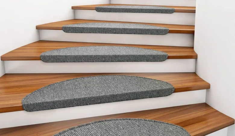 Stufenmatte Stripes grau B/L: ca. 25x65 cm