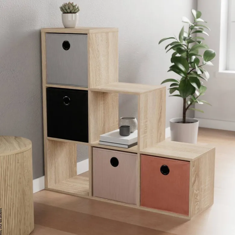 Stufenregal Max Step Eiche Sonoma Nachbildung B/H/T: ca. 106x107x33 cm