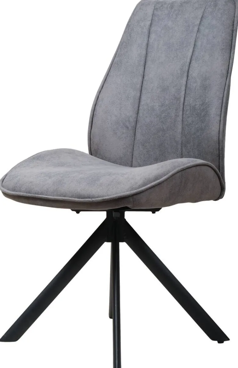 Stuhl Albany grau Microfaser B/H/T: ca. 47x95x62 cm