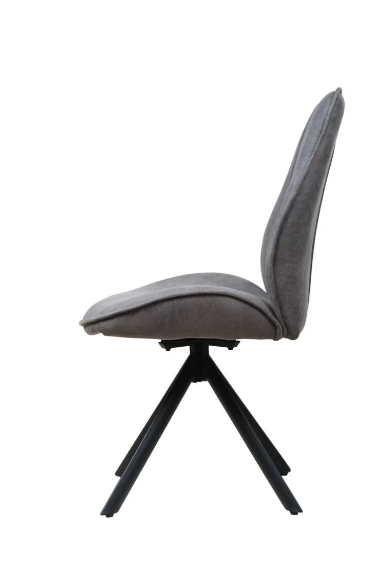 Stuhl Albany grau Microfaser B/H/T: ca. 47x95x62 cm