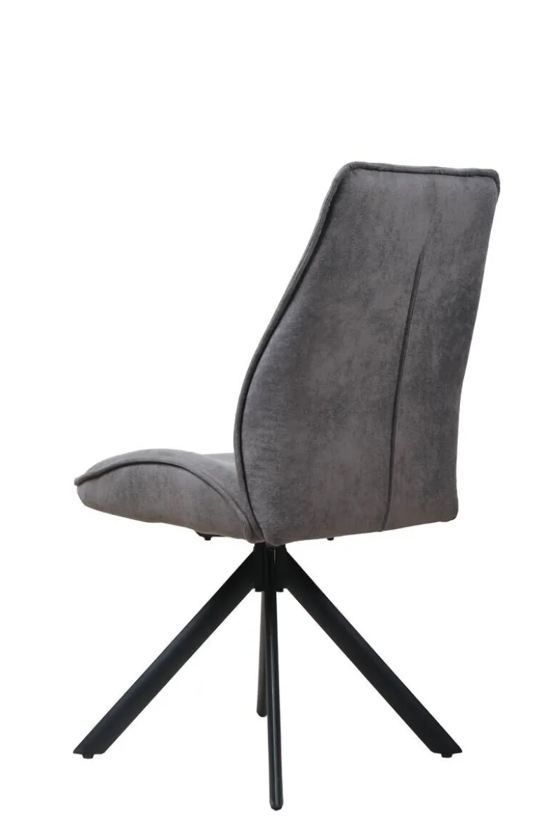 Stuhl Albany grau Microfaser B/H/T: ca. 47x95x62 cm
