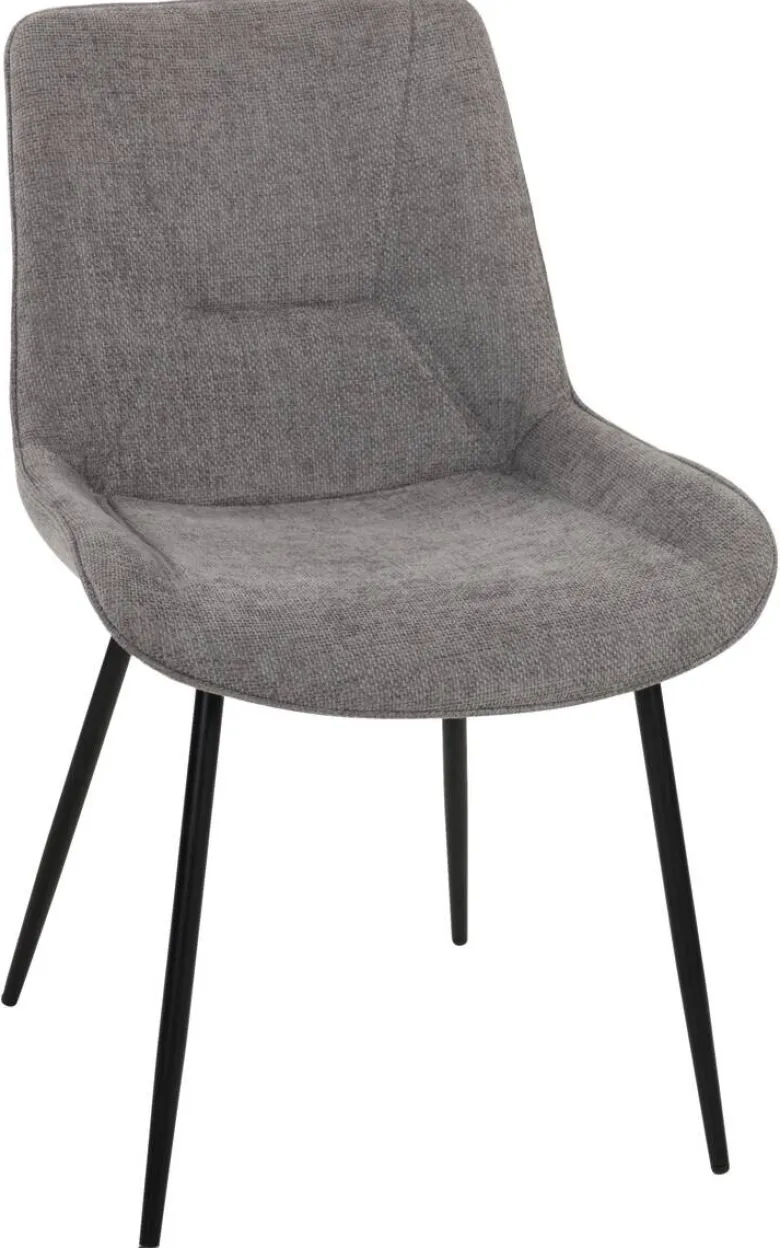 Stuhl Alisha grau Webstoff B/H/T: ca. 54x83x63 cm