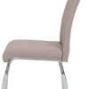 Stuhl Andrea 4er Set Cappuccino Chrom Kunstleder Metall B/H/T: ca. 43x100x64 cm