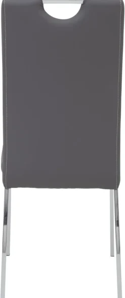 Stuhl Andrea 4er Set grau Kunstleder B/H/T: ca. 43x100x64 cm