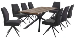 Stuhl anthrazit Webstoff B/H/T: ca. 47x93x66 cm