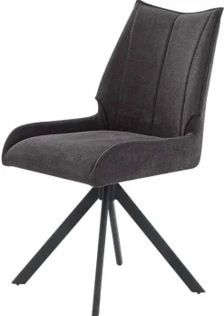 Stuhl anthrazit Webstoff B/H/T: ca. 51x91x59 cm
