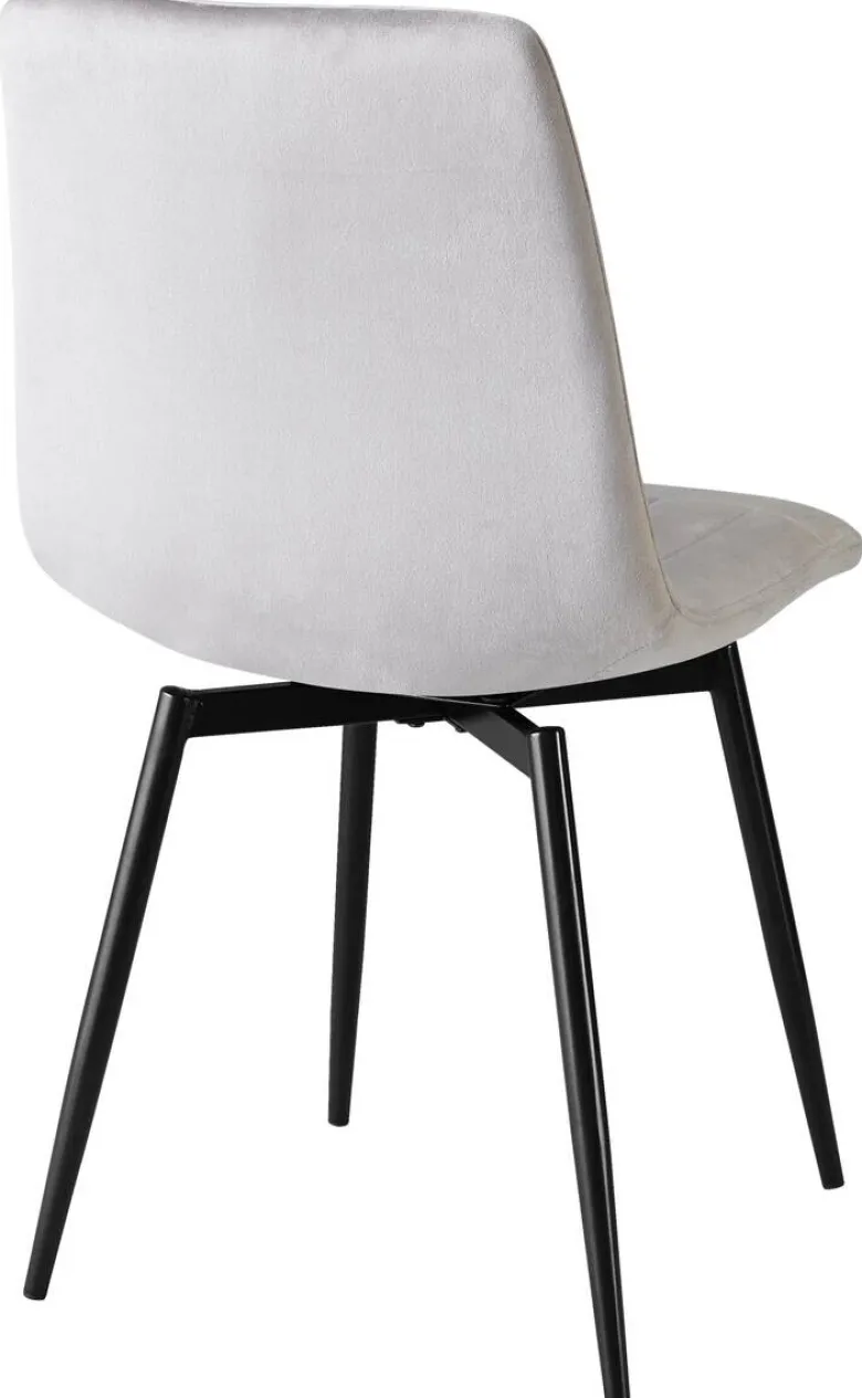 Stuhl Ayra grau Samt B/H/T: ca. 57x85x57 cm