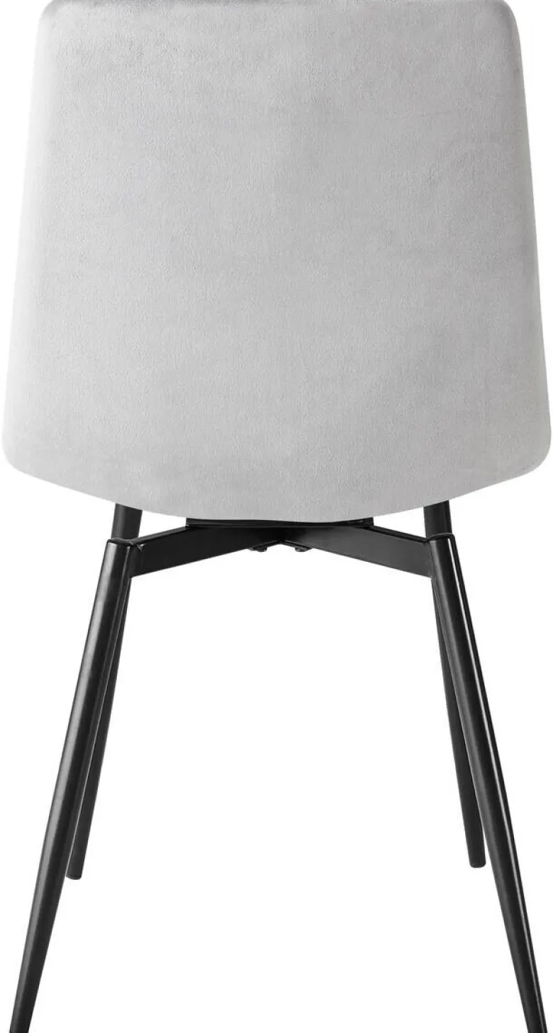 Stuhl Ayra grau Samt B/H/T: ca. 57x85x57 cm