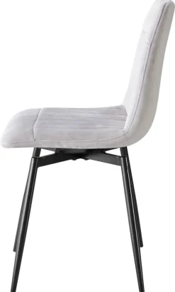 Stuhl Ayra grau Samt B/H/T: ca. 57x85x57 cm