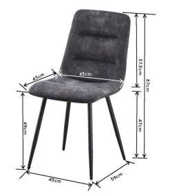 Stuhl Basti anthrazit Polyester B/H/T: ca. 45x87x43 cm
