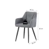 Stuhl BELLA, 2er Set anthrazit Stoff B/H/T: ca. 55x82x62 cm