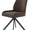 Stuhl braun Webstoff B/H/T: ca. 51x91x59 cm