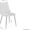 Stuhl CARLO 2er-Set. taupe Webstoff B/H/T: ca. 59x88x47 cm